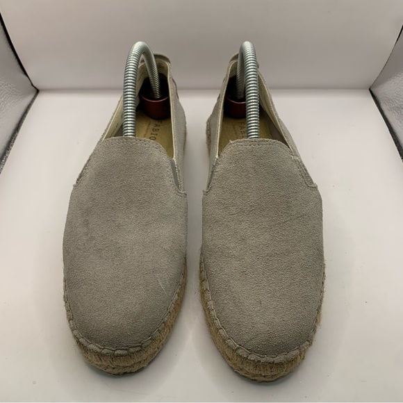 Fabiolas Women's Espadrilles grey suede platform flats size 38 US 7.5-8 - Picture 2 of 8